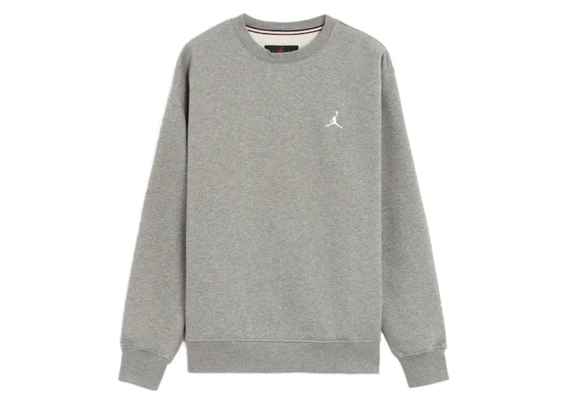 Jordan Essentials Fleece Crew Neck Pullover Sweatshirt Grey