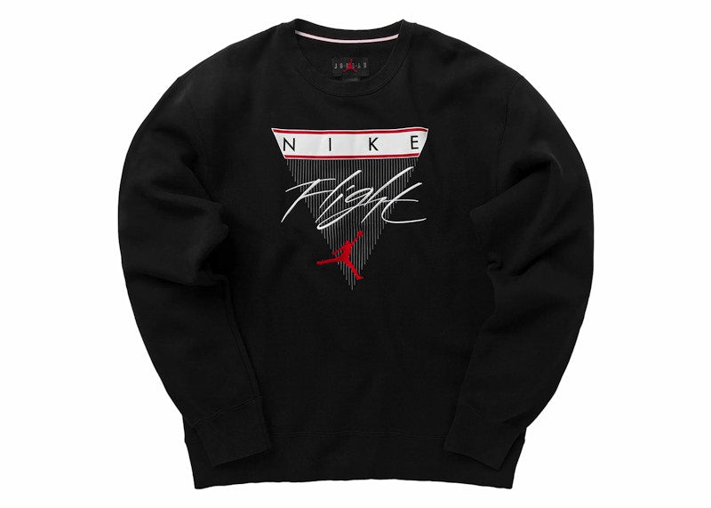 Jordan Flight Crewneck Graphic Hoodie Black