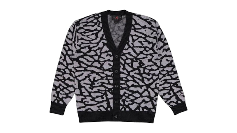 Jordan Flight Heritage Cardigan Sweater Grey