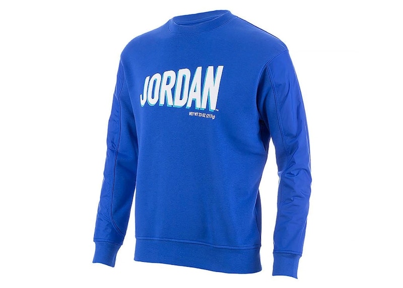 Jordan Flight MVP Graphic Fleece Crewneck Sweatshirt Blue