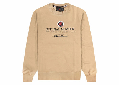 Jordan Flight MVP Lightweight Fleece Crew-Neck Sweatshirt Beige