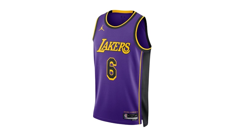Jordan Lakers Lebron James 2022 Dri-Fit Jersey Purple
