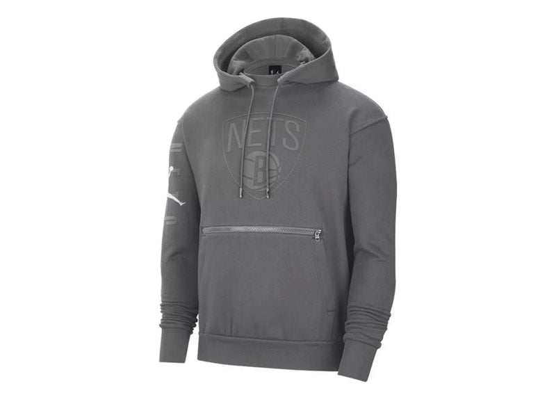 Jordan NBA Brooklyn Nets Courtside Statement Hoodie Grey