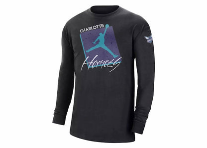 Jordan NBA Charlotte Hornets Courtside Statement Edition Max 90 T-shirt Black