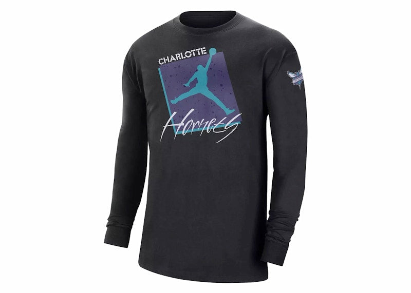 Jordan NBA Charlotte Hornets Courtside Statement Edition Max 90 T-shirt Black