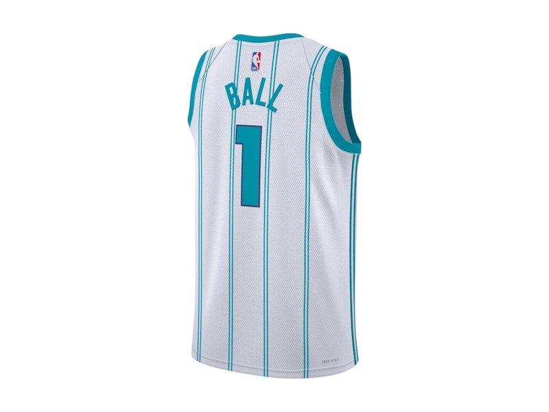 Jordan NBA Charlotte Hornets Lamelo Ball Association Edition Swingman Jersey White/Tail