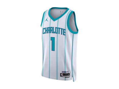 Jordan NBA Charlotte Hornets Lamelo Ball Association Edition Swingman Jersey White/Tail