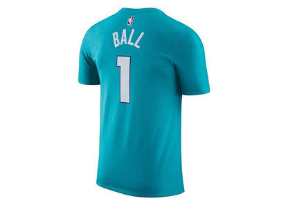 Jordan NBA Charlotte Hornets Lamelo Ball N&N Icon T-shirt Teal/White