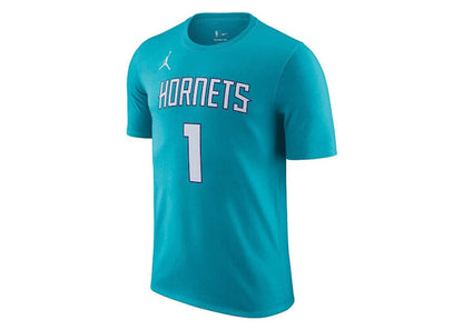 Jordan NBA Charlotte Hornets Lamelo Ball N&N Icon T-shirt Teal/White