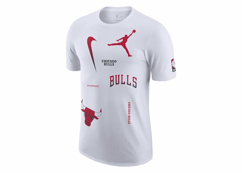 Jordan NBA Chicago Bulls Max 90 Courtside Loose Fit T-shirt White