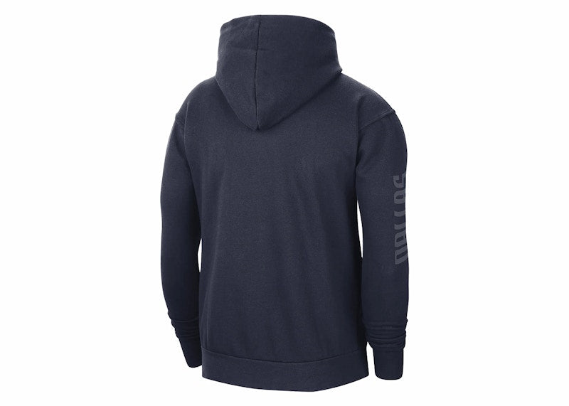 Jordan NBA Dallas Mavericks Courtside Statement Edition Loose Fit Hoodie Dark Blue