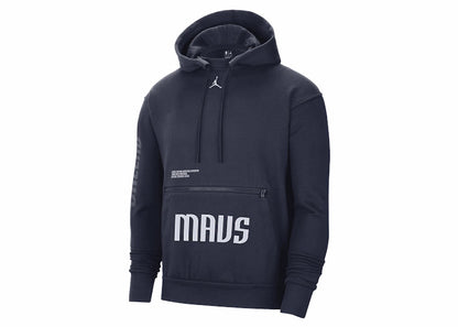 Jordan NBA Dallas Mavericks Courtside Statement Edition Loose Fit Hoodie Dark Blue