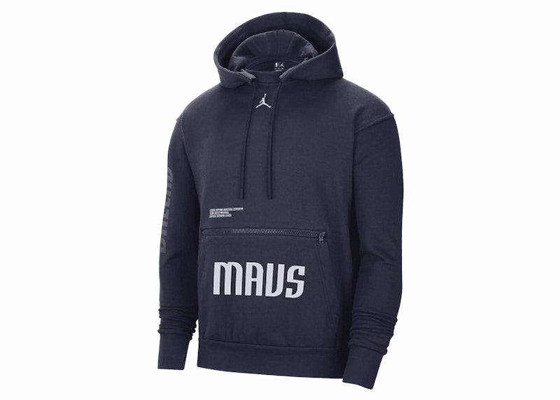 Jordan NBA Dallas Mavericks Courtside Statement Edition Loose Fit Hoodie Dark Blue