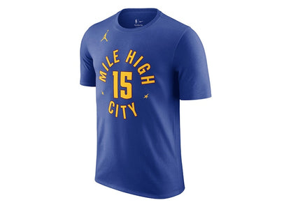 Jordan NBA Denver Nuggets Nikola Jokic Mile High Statement T-shirt Blue/Yellow
