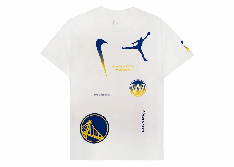 Jordan NBA Golden State Warriors Courtside Loose Fit T-shirt White/Blue