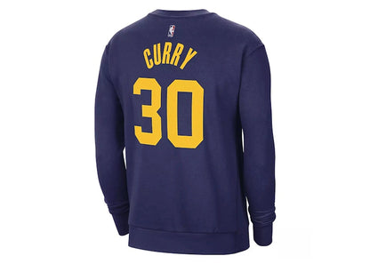 Jordan NBA Golden State Warriors Stephen Curry Fleece Loose Fit Sweatshirt Blue/Yellow