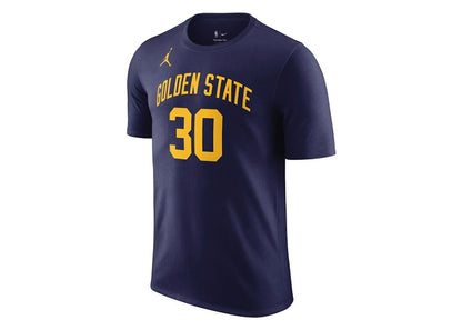 Jordan NBA Golden State Warriors Stephen Curry Statement Edition T-shirt Dark Blue/Yellow