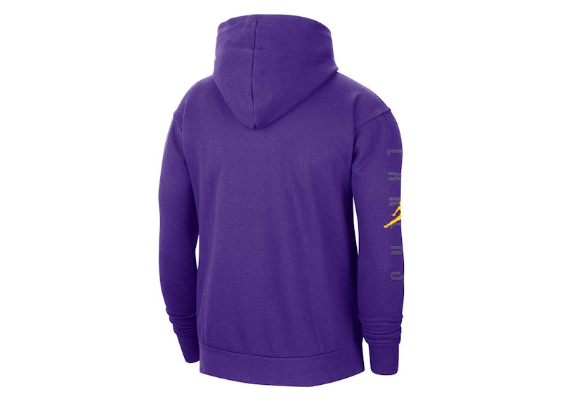 Jordan NBA Los Angeles Lakers Courtside Fleece Pullover Hoodie Purple