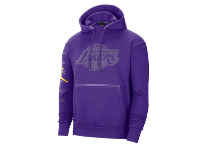 Jordan NBA Los Angeles Lakers Courtside Fleece Pullover Hoodie Purple