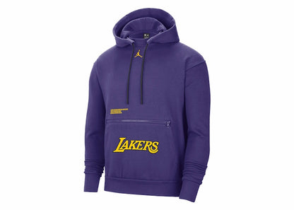 Jordan NBA Los Angeles Lakers Courtside Statement Edition Fleece Loose Fit Hoodie Purple/Yellow