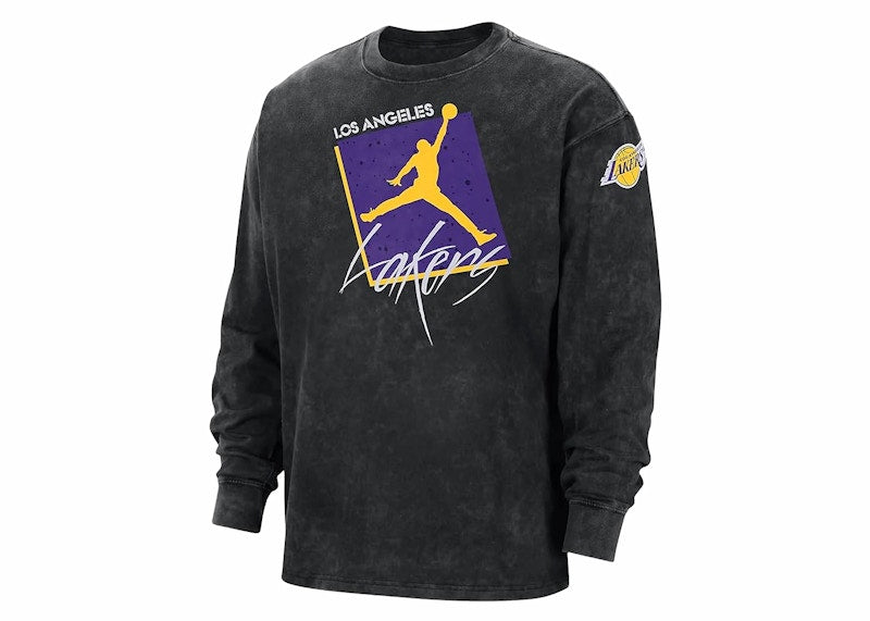 Jordan NBA Los Angeles Lakers Max 90 Courtside L/S T-shirt Black