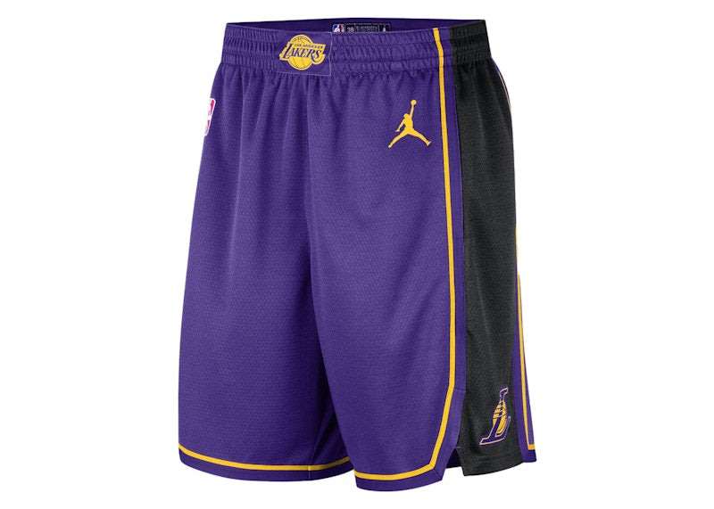 Jordan NBA Los Angeles Lakers Statement Edition Swingman Dri-FIT Shorts Purple/Yellow