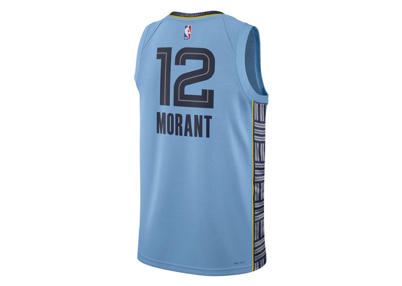 Jordan NBA Memphis Grizzlies Ja Morant Statement Edition Dri-FIT Swingman Jersey Light Blue/Dark Blue