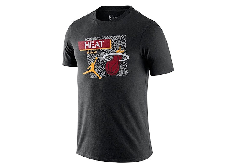 Jordan NBA Miami Heat Logo T-shirt Black