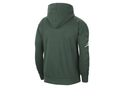 Jordan NBA Milwaukee Bucks Courtside Fleece Pullover Hoodie Dark Green