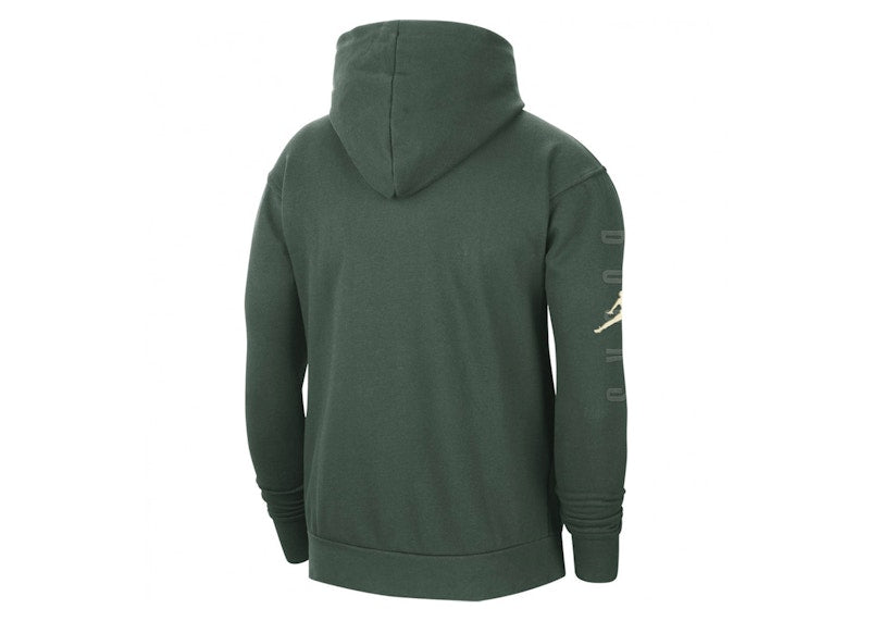 Jordan NBA Milwaukee Bucks Courtside Fleece Pullover Hoodie Dark Green