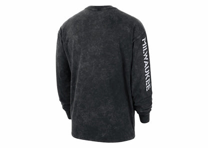 Jordan NBA Milwaukee Bucks Courtside L/S Loose Fit T-shirt Black