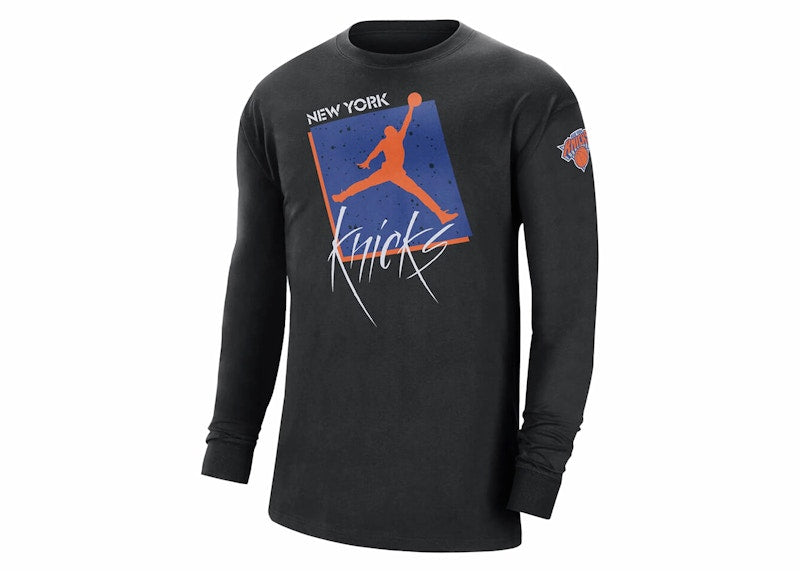 Jordan NBA New York Knicks Courtside Statement Loose Fit T-shirt Black