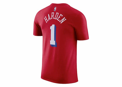 Jordan NBA Philadelphia 76ers James Harden Statement Edition T-shirt Red/White/Blue