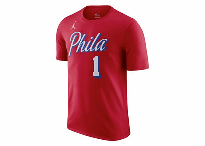 Jordan NBA Philadelphia 76ers James Harden Statement Edition T-shirt Red/White/Blue