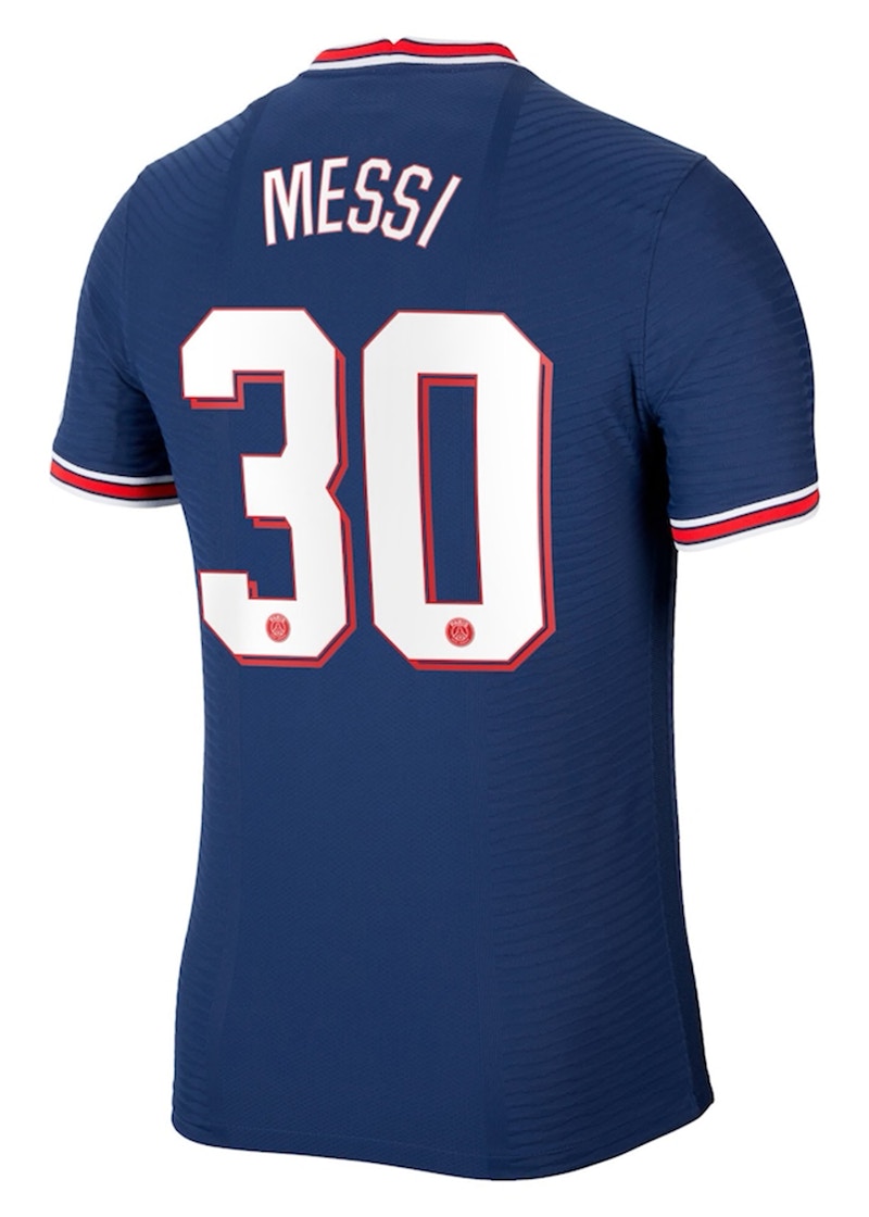 Jordan Paris Saint-Germain Cup Home Vapor Match Shirt 2021-22 With Messi 30 Printing Jersey Midnight Navy/University Red/White