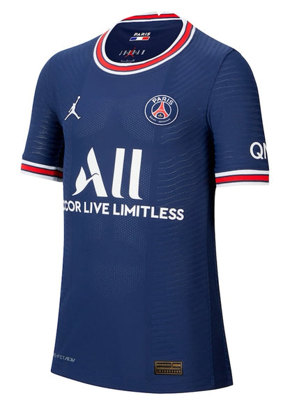 Jordan Paris Saint-Germain Home Vapor Match Shirt 2021-22 With Messi 30 Printing Kids Jersey Midnight Navy/University Red/White