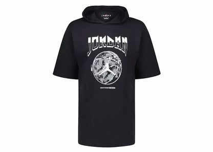 Jordan Sport Dri-Fit Hooded T-shirt Black/White/Grey