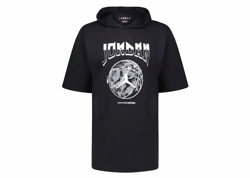 Jordan Sport Dri-Fit Hooded T-shirt Black/White/Grey