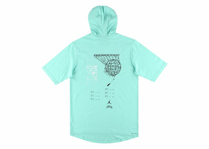 Jordan Sport Dri-Fit Hooded T-shirt Mint/Black/White