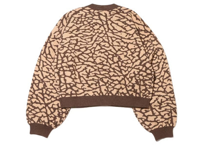 Jordan Womens Flight Jacquard Knit Cardigan (Asia Sizing) Palomino Cement