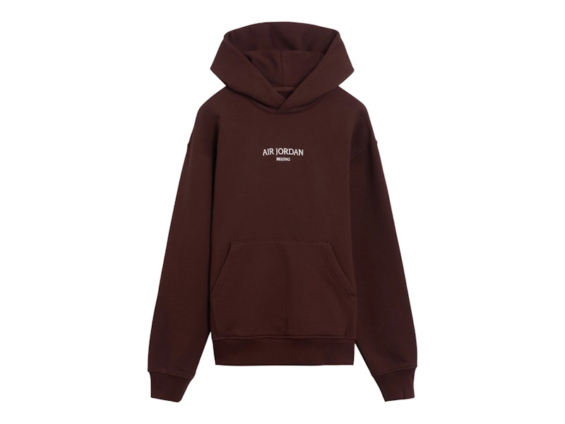 Jordan Wordmark Fleece Beijing Pullover Hoodie Earth