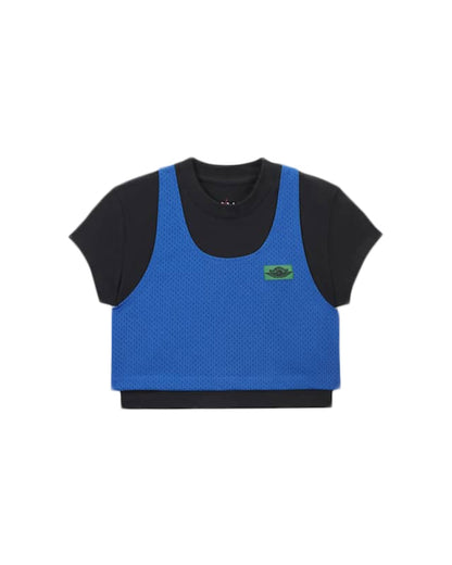 Jordan x Aleali May Layered Top Black/Blue