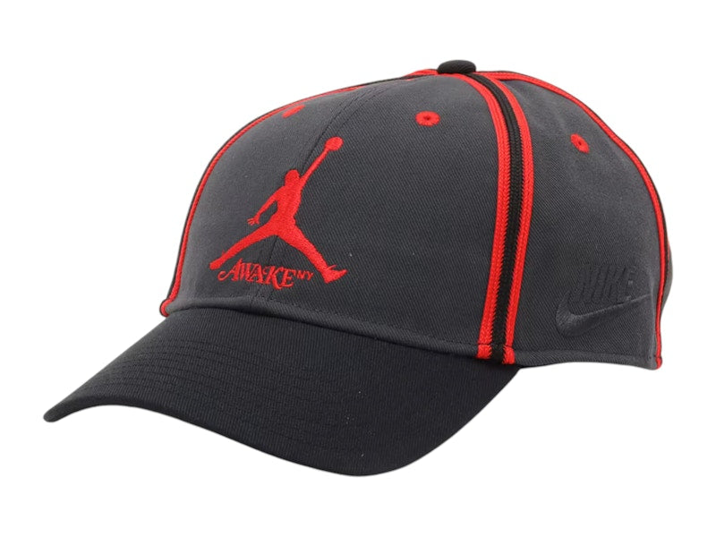 Jordan x Awake NY Club Cap Dark Smoke Grey/University Red