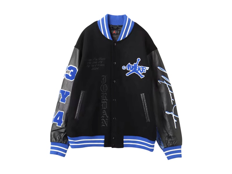 Jordan x Awake NY Varsity Jacket Black/Game Royal