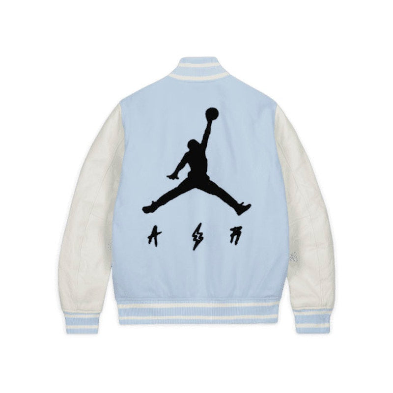 Jordan x J Balvin Varsity Jacket (Asia Sizing) White/Blue