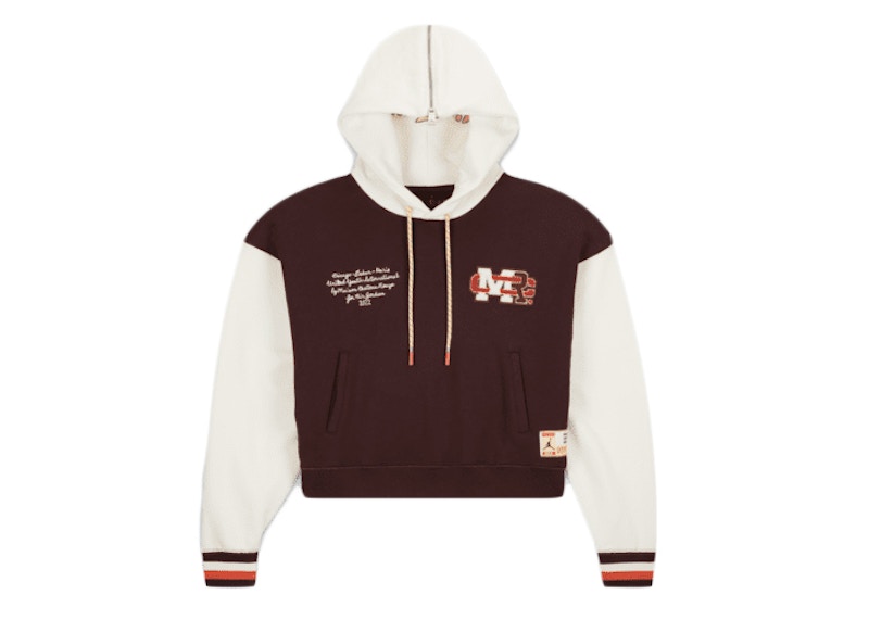 Jordan x Maison Chateau Rouge Women's Fleece Top Hoodie Brown