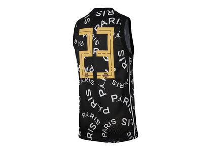 Jordan x PSG Paris Saint Germain Basketball Jersey Black/White/Gold