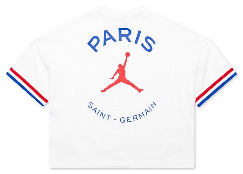 Jordan x PSG Women's S/S Top White/University Red