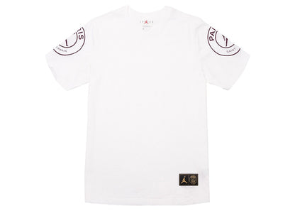 Jordan x Paris Saint-Germain PSG Logo Tee White