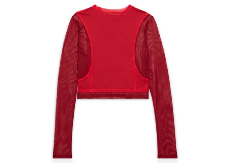 Jordan x Teyana Taylor Women's Long-Sleeve Mesh Top Gym Red/Team Red